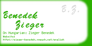 benedek zieger business card
